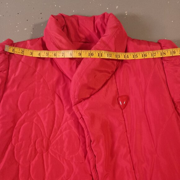 90's J.Gallery- Full-Length Red Puffer Coat- Size Medium - Picture 7 of 10